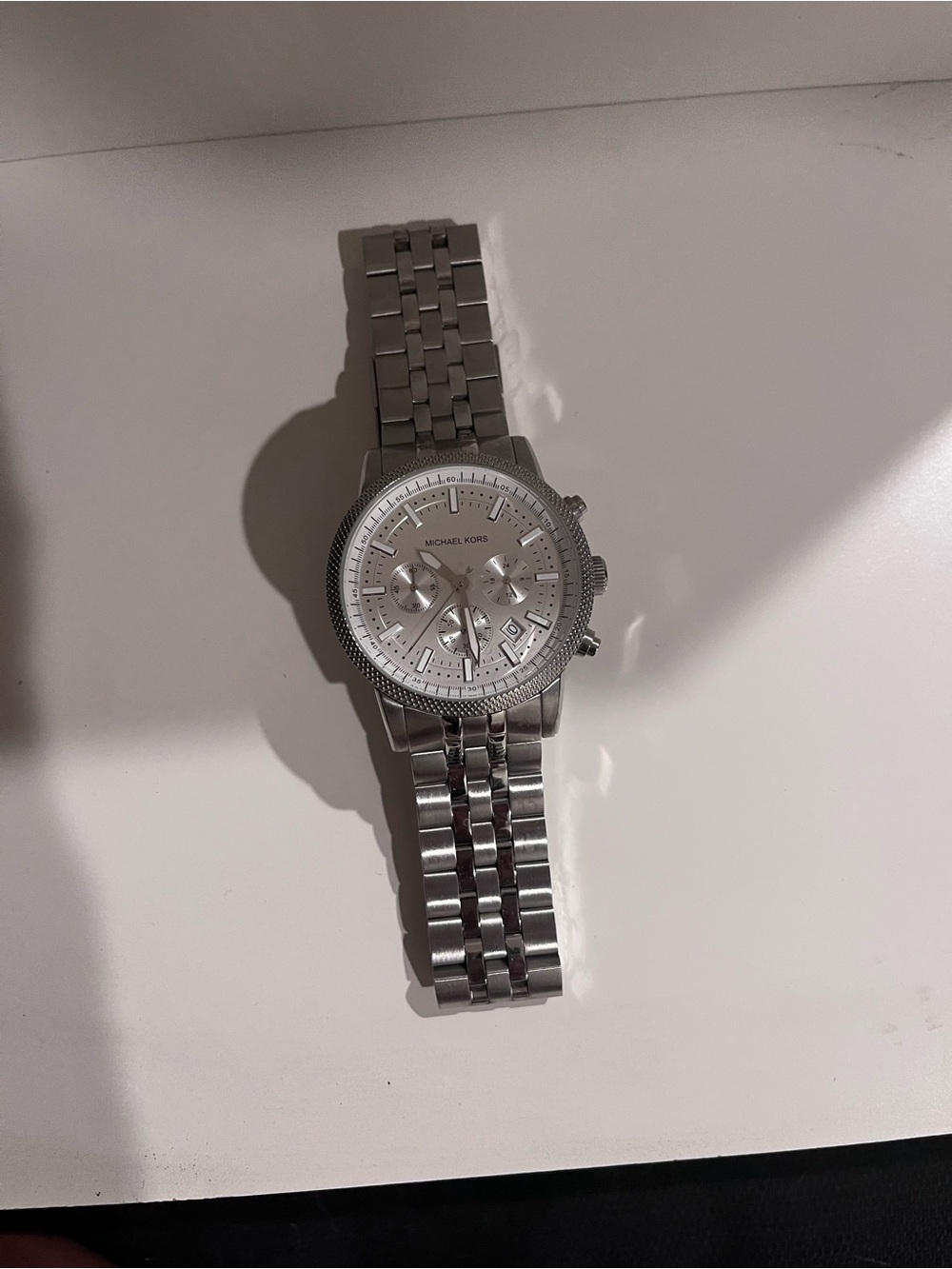 Michael Kors Silver Stainless Steel Chronograph Watch mk-8072 - Picture 4 of 7